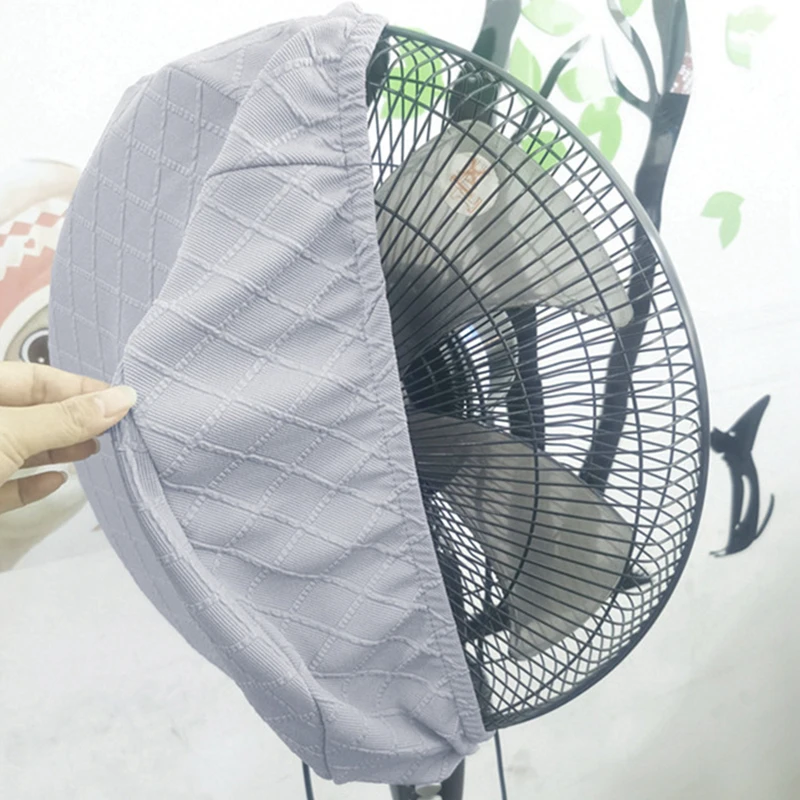 40-46cm All-inclusive Fan Dust Cover Heater Cover Household Storage Net Solid Color Elastic Round Fan Protect Dust Cloth