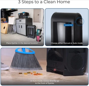 For Touchless Vacuum Automatic Dustpan - Ultra Fast & Powerful - Great for Sweeping Salon Pet Hair Food Dirt Kitchen