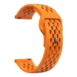 Versatile Silicone Watch Strap - Available in 18mm, 20mm, and 22mm Sizes for 22mm (Orange)