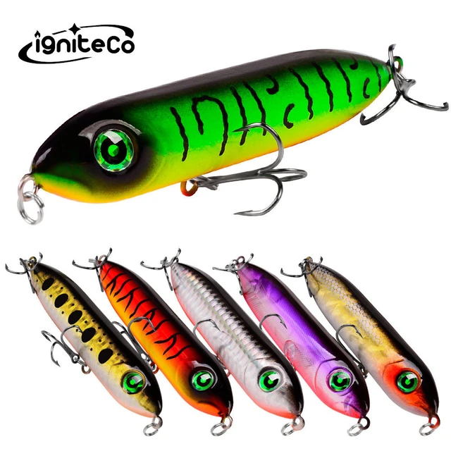 Catfish Fishing Rattle Sound Louder Super Spook Floating TOP Water Pencil  Lure - AliExpress