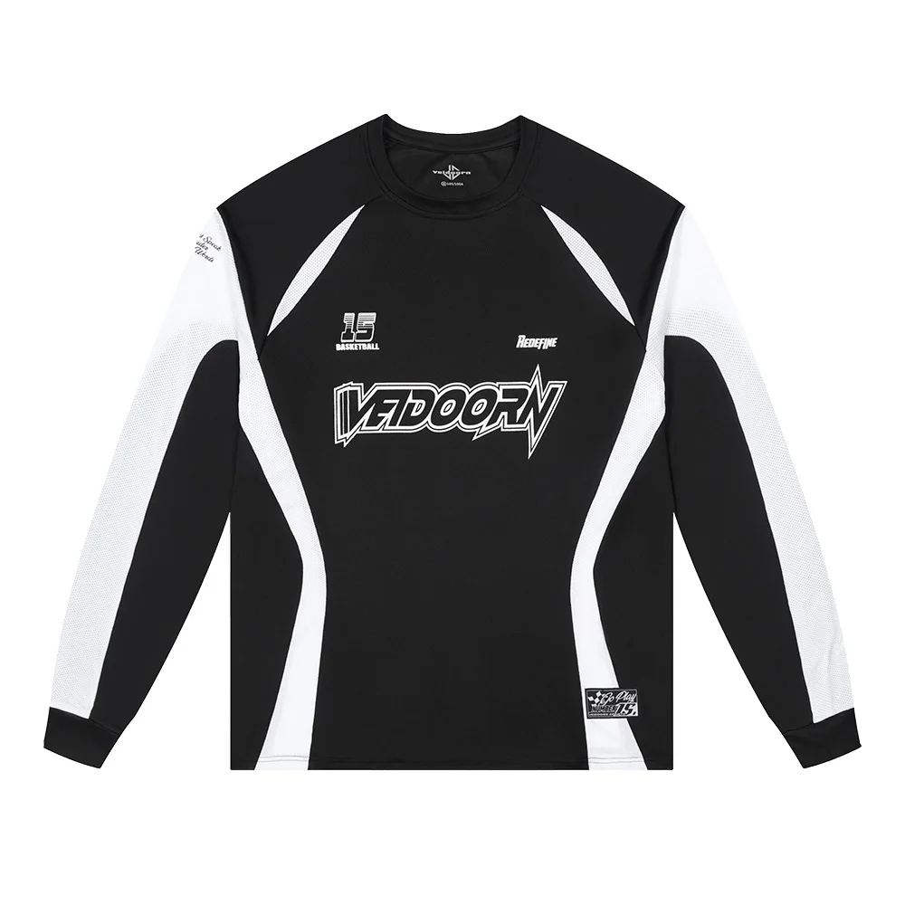 Breathable Long Sleeve Sport T Shirt for Men Oversize Lightweight Quick Dry Athletic Basketball Jersey Outdoor Gym Clothes