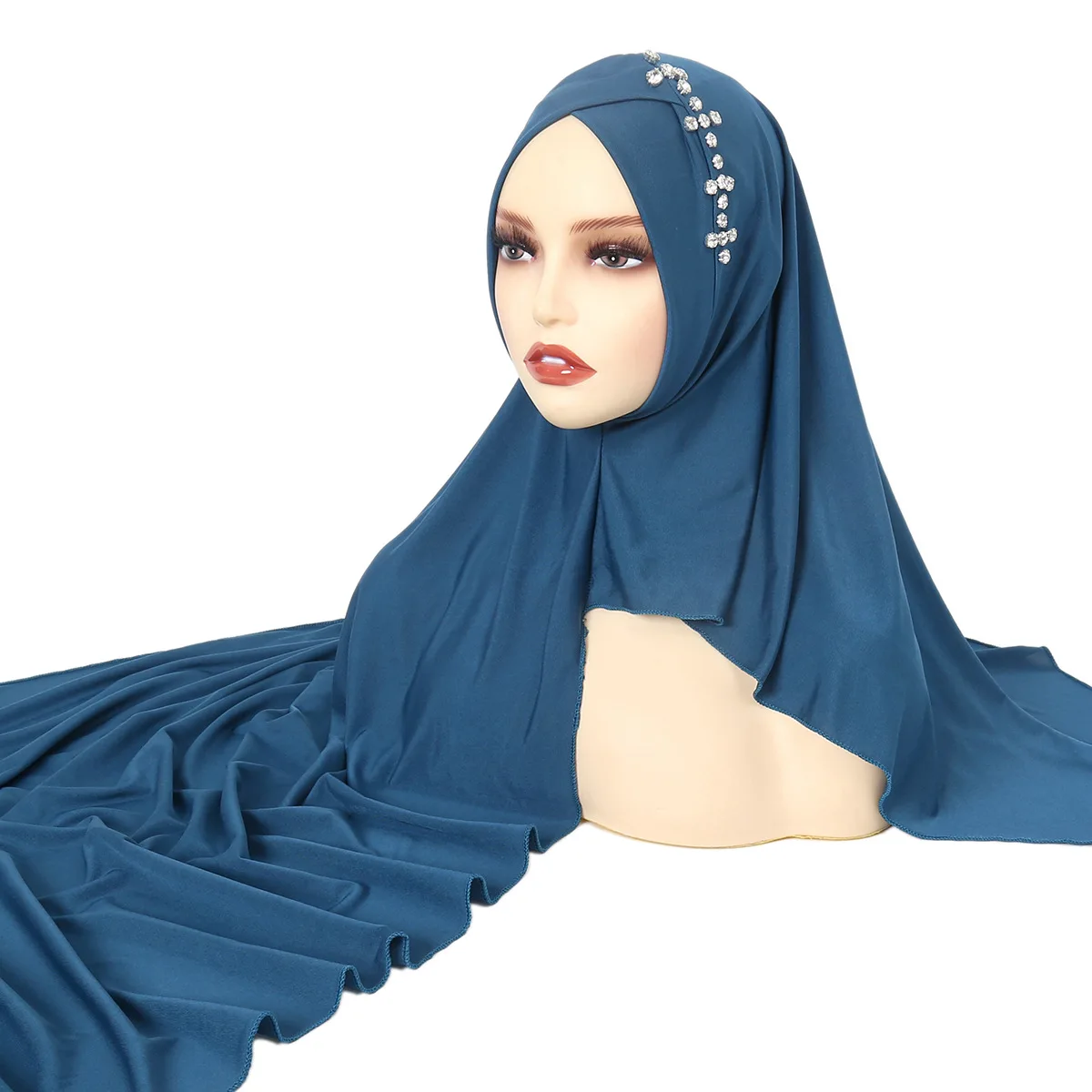 

Мусульманский женский хиджаб с крестом на лоб, мгновенный шарф, тюрбан, шапка, женский шарф, головной платок, арабский химар, бандана, шапка-тюрбан