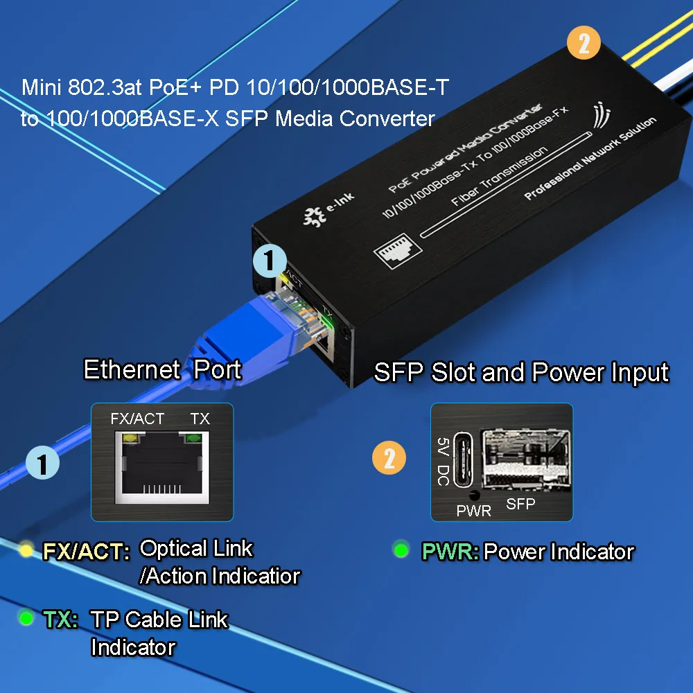 마이크로 미니 기가비트 SFP 미디어 컨버터, IP 이더넷 파이버 컨버터, SFP 파이버-RJ45 광 미디어 컨버터, 10 100 1000Mbps,LC