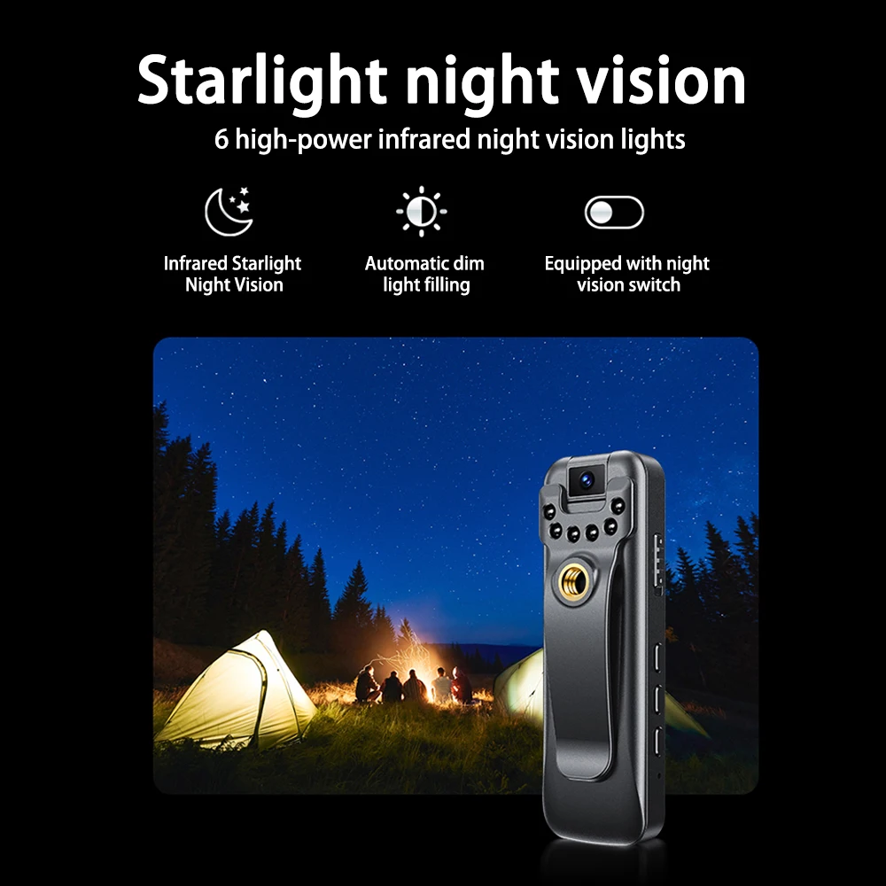 Mini Caméra HD 1080P à Vision Nocturne Infrarouge, Dispositif de Sécurité pour Maison Intelligente, Petit Corps, dehors de Plein Air, Révélation DVR, Caméscope, Enregistreur Vidéo