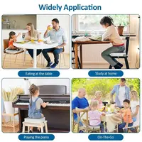 KYCOR-2X Siège rehausseur pour chaise de cuisine - Siège rehausseur pour tout-petits pour table à manger, coussin de repas antidérapant et portable pour enfants 4