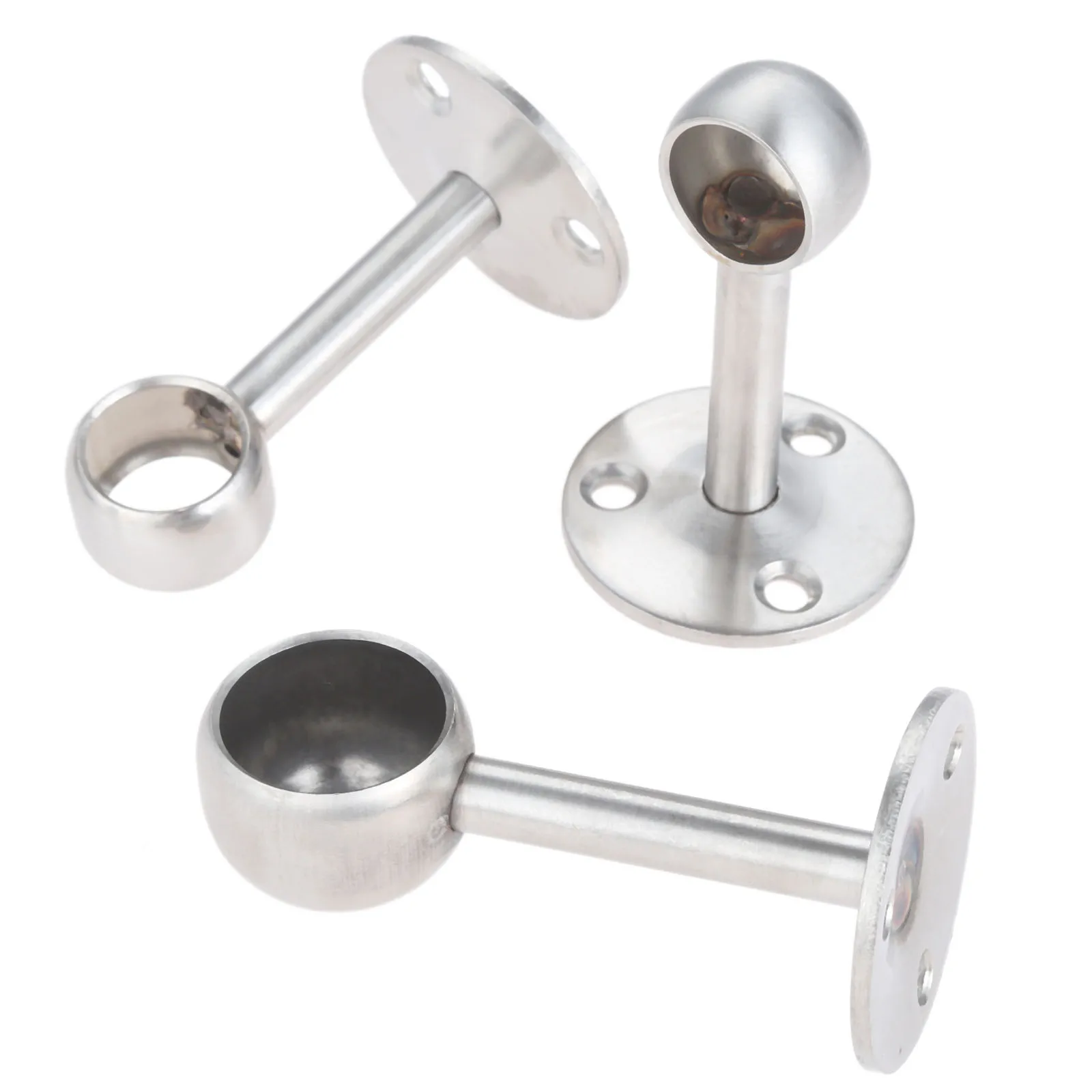 Description Picture 6 of item2Pc 16mm Wardrobe Hanger Pipe Bracket Steel Flange Tube Holder for Clothes Pole Curtain Rod Ceiling Fixed Support Clamps w/Screw