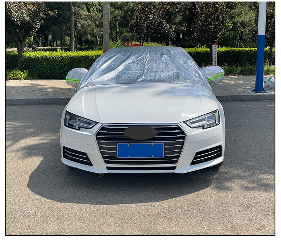Auto Windschutzscheibe Sonnenschirm Winter Auto Halb Schnee Abdeckung Abdeckungen Wasserdichte Outdoor Externe Schutz Fahrzeug Markise Regen Sonnenschutz – Detail 8