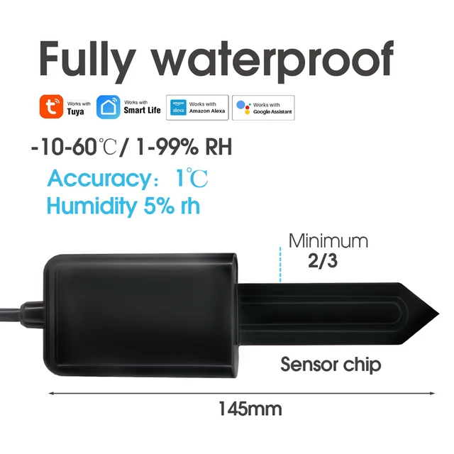 Wifi Garden Water Timer with Soil Humidity Temperature Monitor Wireless Bluetooth-compatible Controller Smart Sensor Waterproof 2