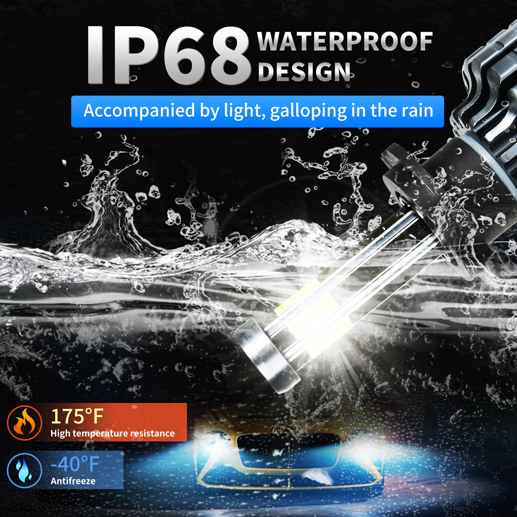 6 Sides LED Headlight Bulbs 360 H4 H7 H11 HB3 HB4 9012 5202 Auto Lights Fog Lights 6000K H13 9004 9007