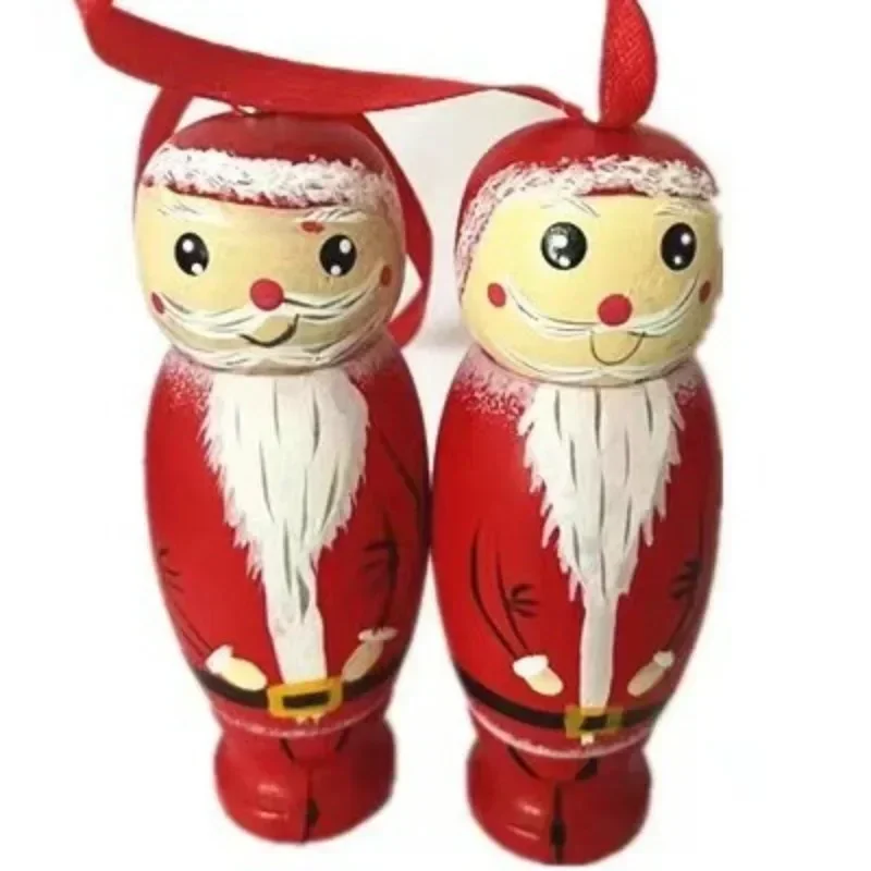 2025 Hot Funny Santa Claus Pendant, Christmas Ornaments, Funny Wooden Standing Santa Claus, Unique Christmas Craft Decorations