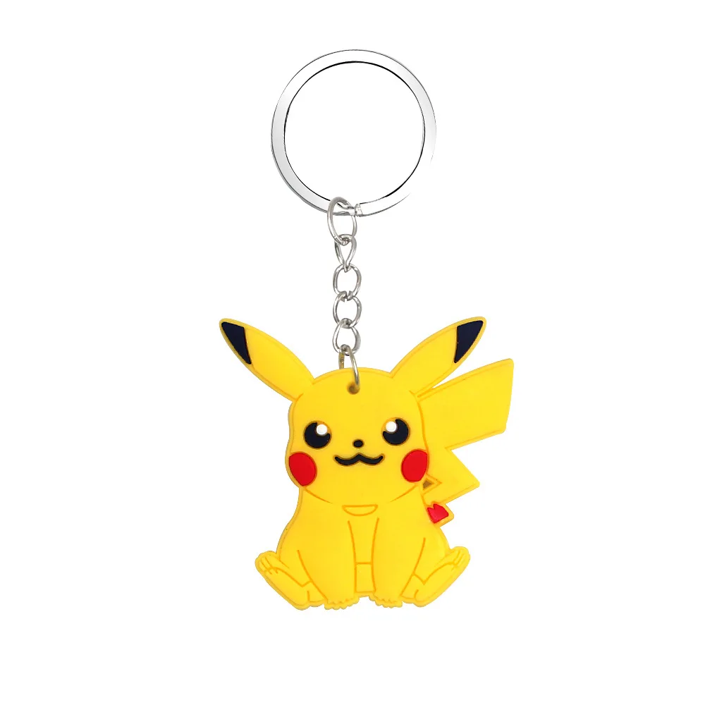 8/16 Pcs Pokemon PVC Keychain Anime Birthday Party Favors Gifts for Kids Figure Pikachu Gengar Party Supplies Goodie Bag Fillers