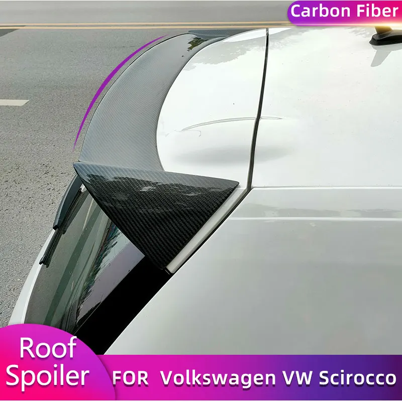폭스바겐용 탄소 섬유 자동차 리어 루프 스포일러 윙, VW 시로코 스탠다드 전용, R 2008-2013 리어 스포일러, 루프 윙 립