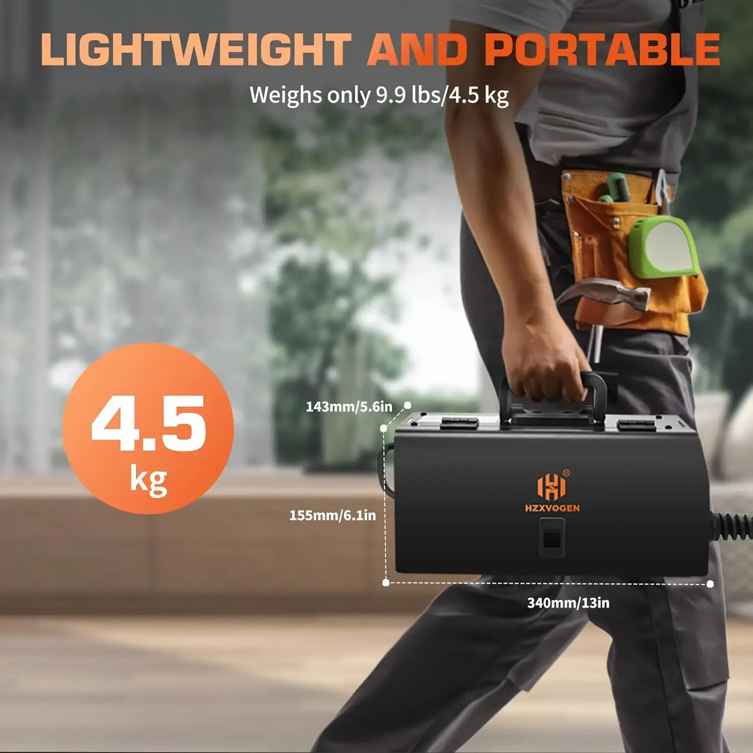 145A MIG Welder 110V/220V Flux Core Welder Dual Voltage Gasless MIG Welding Machine IGBT Inverter Portable Machine