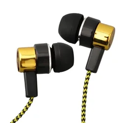 Premium Wired In - Ear Stereo Earbuds with In - line Control (Gold)