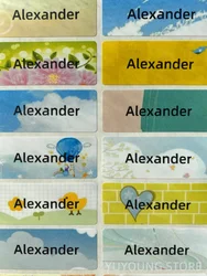 80Pcs large size Name Stickers Waterproof Personalized Labels kids School Stationery fruit animal dinosaur tag bear cute sticker