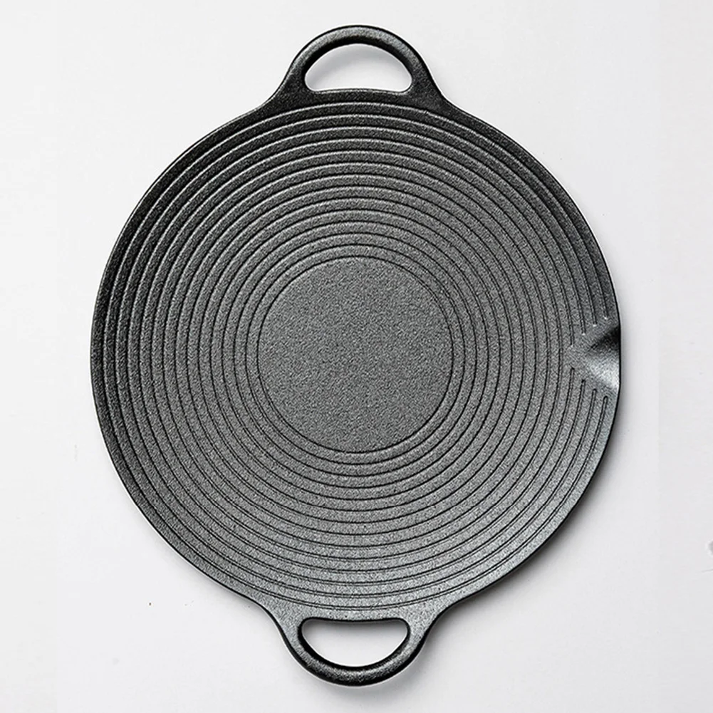 11.8/13.8/14.6 Inch Grill Pan with Handles Coating Frying Pan Non Stick Cast Iron Round Griddle for Indoor Or Outdoor Grilling