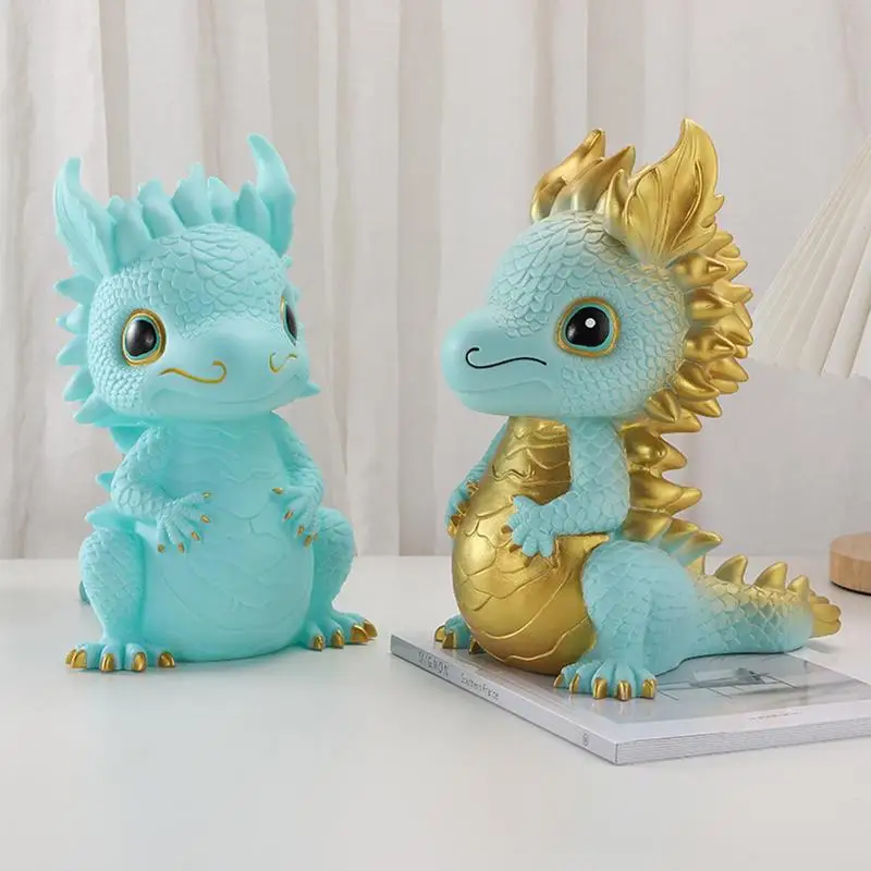 

2024 Chinese Piggy Bank Cartoon Dragon Shape Large Capacity Money Saving Jar New Year Gift For Boys Kids Home Decor ornaments