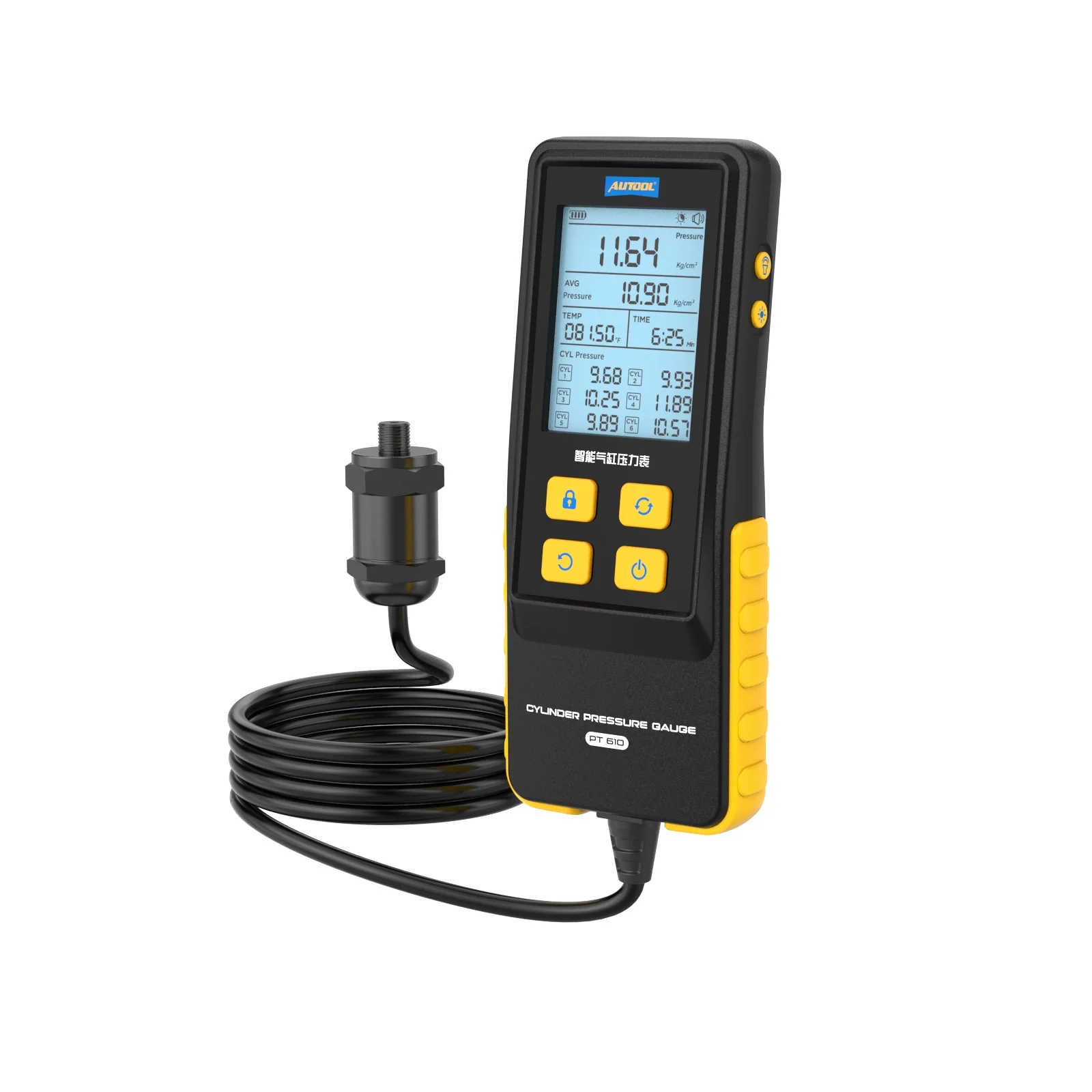 

AUTOOL PT610 Car Cylinder Pressure Gauge High Precision Multi-Unit Car Engine Cylinder Pressure Detection Car inspection Tools