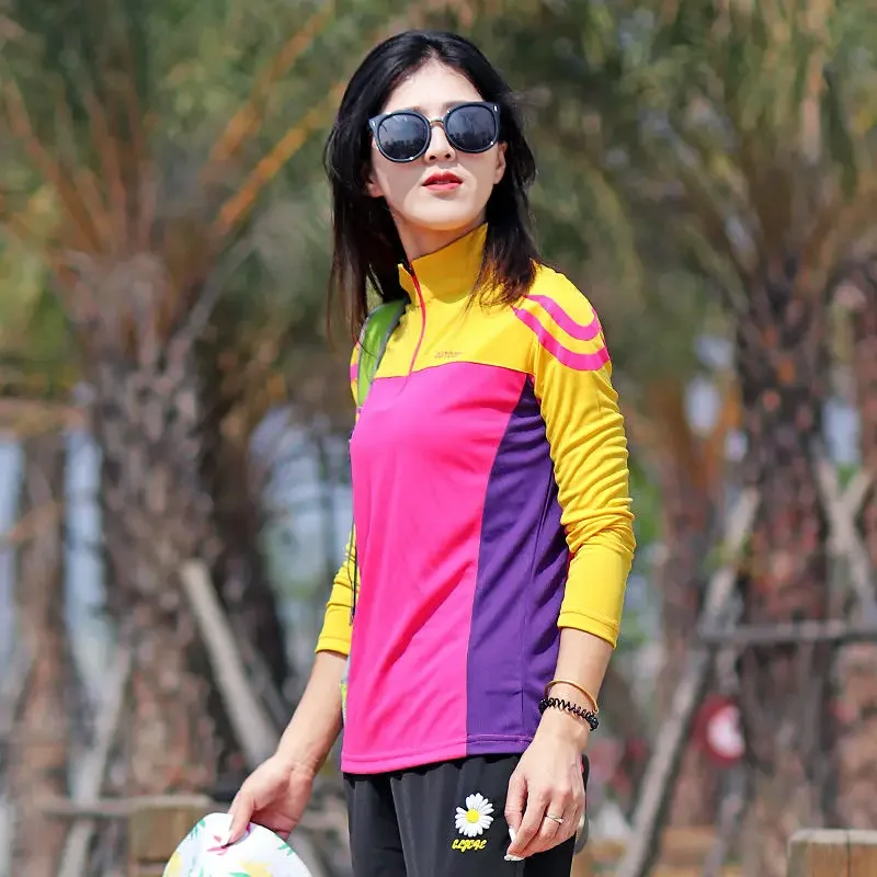 Hiking T-shirt Women Long Sleeve Outdoor Sun Protection Rock Climbing Hiking Running Fitness Cycling Road Trip Casual T Shirt