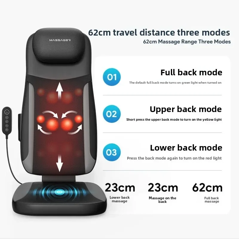 Massage Cushion for Neck and Back with Kneading and Vibration
