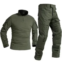 Tactical Sports Uniform Outdoor Clothes Suits Training Suit Camouflage Hunting Shirts Pants Climbing Sets CS Pant Men 1