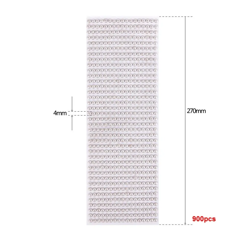 패션 DIY 플랫백 진주 주얼리 스티커, 골드 실버, 자가 접착 3D 페이스 쥬얼리, 어린이 장난감, 3mm, 4mm, 5mm, 6mm