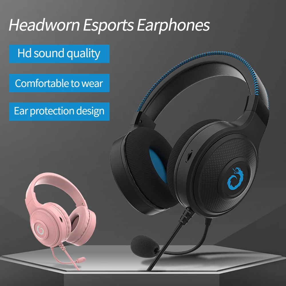 3.5MM Gaming Headphones Wired with Microphone Headworn Bone Conduction wired Headset For PC Computer Laptop PS4 PS5 Phone
