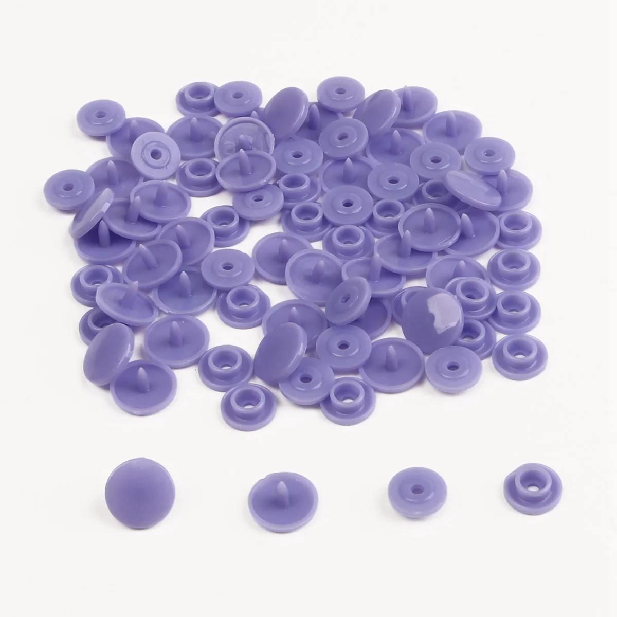 10 Sets of Round Plastic Snap Button Fasteners