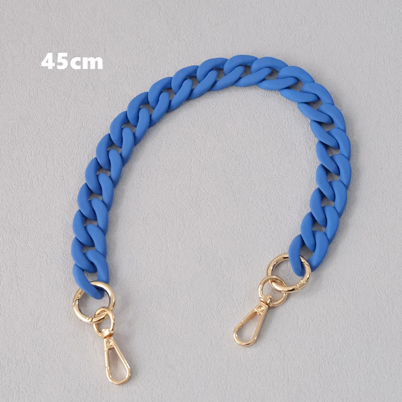 Neue Modische Damen-Handtaschenkette: Mattierte, Niedliche Blaue Harz-Taschenkette, Mattierter Riemen für Damen-Clutch, Schulterriemen, Geldbörsenkette – Detail 14