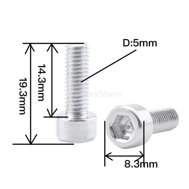 4 Pieces Water Bottle Cage Bolts Holder Screws Hex Socket Screws Aluminum Alloy Bicycle Accessories 7 Colors 2