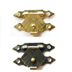 4000pcs 29*18mm Agraffe Lock Horns Bronze Gold Buckle Wooden Gifts Box Packing Clasp Latch Hook Small Drawer Door Fixture