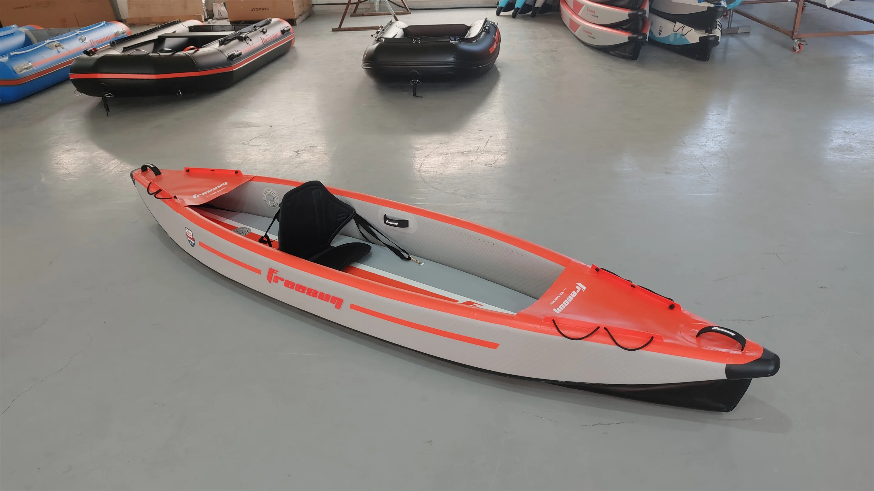 In Stock 13.5ft 410cm Inflatable Kayak Drop Stitch Folding Canoe Fishing Rowing 2 Person