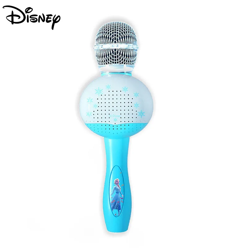 

Disney Frozen Children's Handheld Wireless Bluetooth Microphone Subwoofer 3D Stereo Home Ktv Kara Ok TF Card Long Endurance Mic