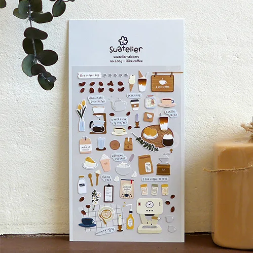 Korean Import Original Suatelier I Like Coffee Sticker: Add Creativity and Charm to Your Stationery Collection