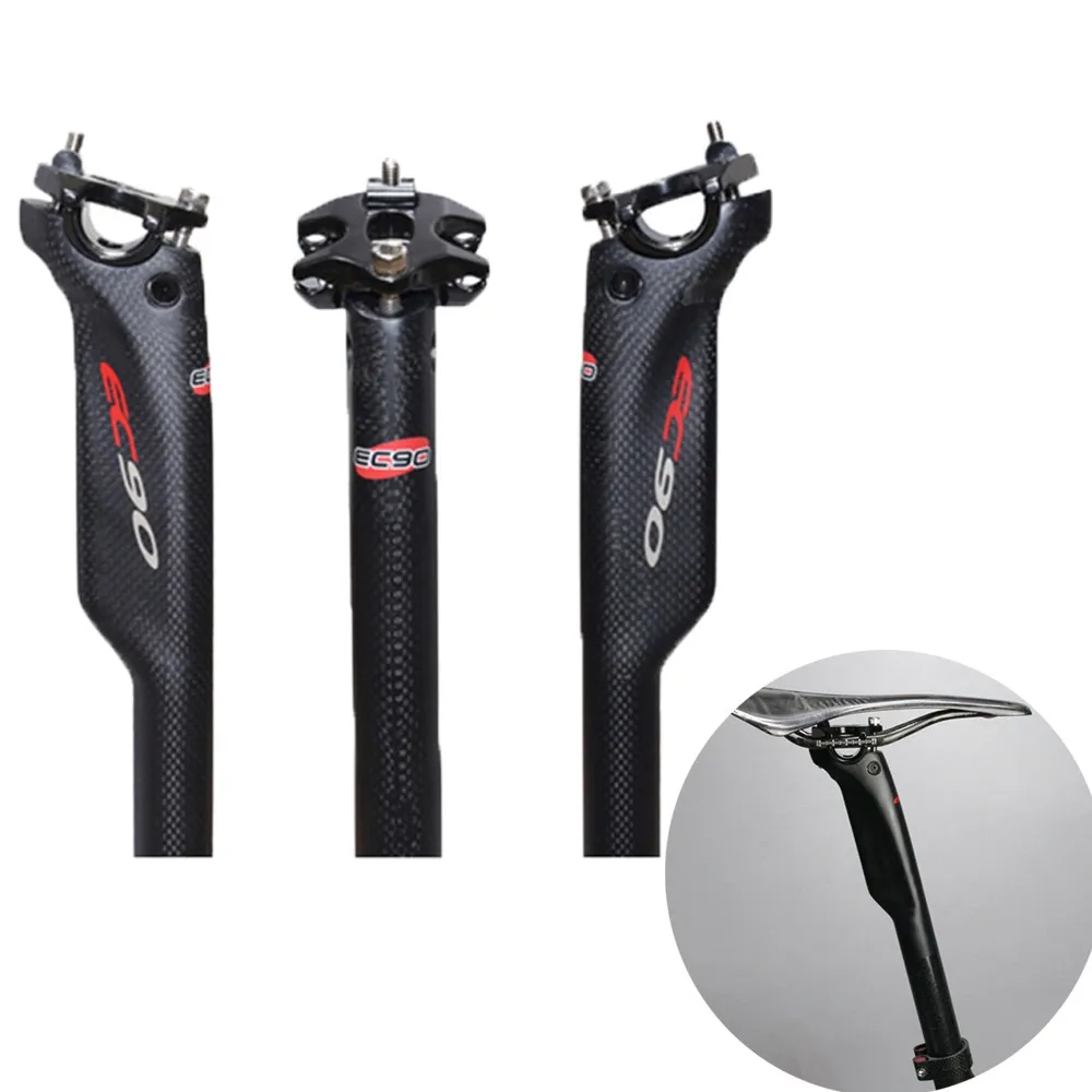EC90 Carbon Seatpost 27.2/30.8/31.6mm Matte Black MTB/Road Bike Seat Post Offest 20mm Seat Tube