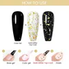 Jillnails 250ml Gold Flakes Top Coat No Sticky Topcoat No Wipe 2