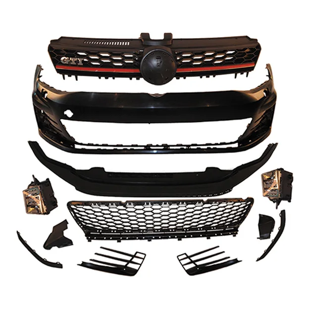 

Auto modified High quality PP material Front bumper with grill for V W GOLF 7 2013-2017 change to GOLF 7 GTI body kit