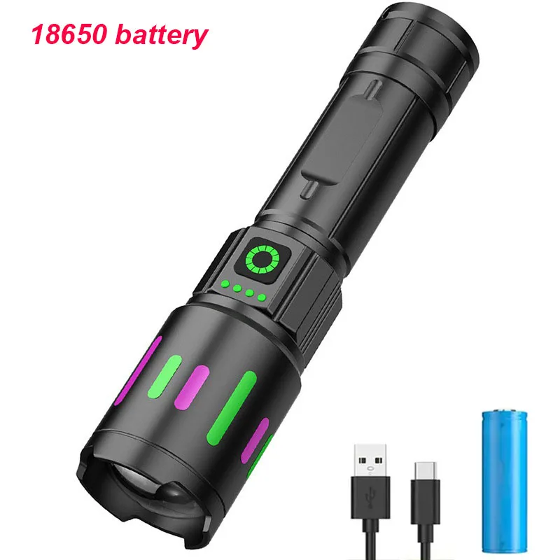 أقوى مصباح ليد جيب قابلة للشحن مصابيح كاشفة بلمبات...