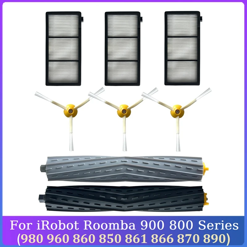 

Для Irobot Roomba серий 900 800, 980 960 860 850 861 866 870, основная боковая щетка пылесоса, аксессуары для фильтра НЕРА