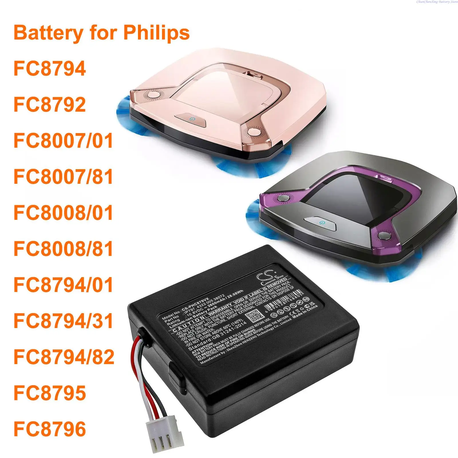 Батарея для пылесоса CS 10,8 В, 2600 мАч IP797 для Philips FC8794,FC8792,FC8007/01 FC8007/81 FC8008/01 FC8008/81 + инструмент Батарея для пылесоса CS 10,8 В, 2600 мАч IP797 для Philips FC8794,FC8792,FC8007/01 FC8007/81 FC8008/01 FC8008/81 + инструмент