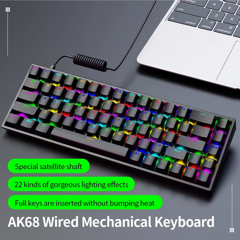 SOREX AK68 Mechanical Keyboard ABS Keycap 68 Keys Wired Gamer