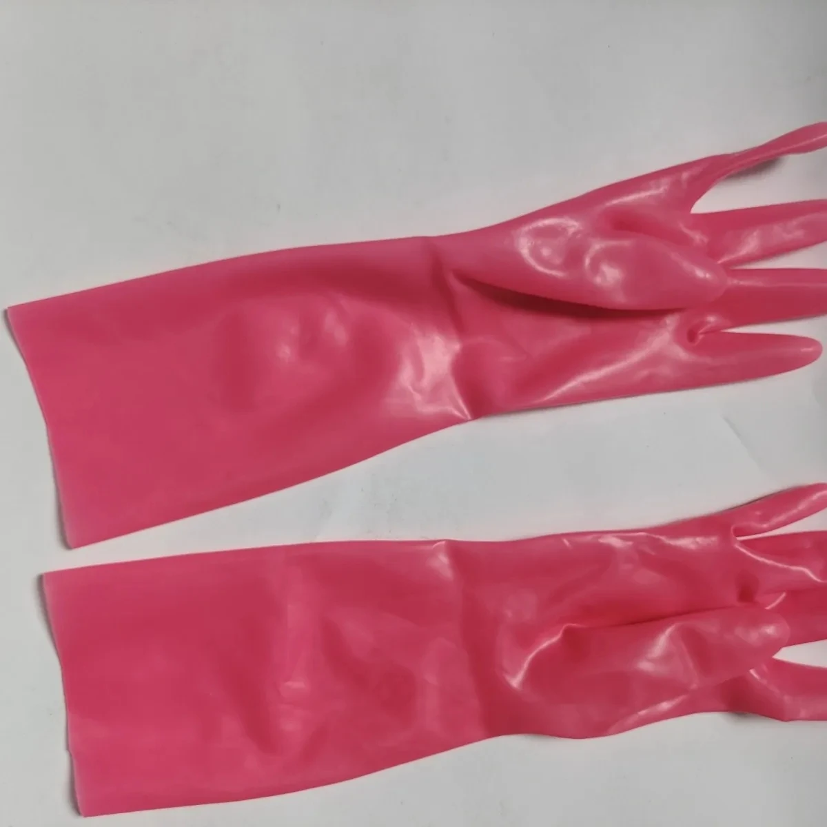 

Latex Pink Ebow Length Fingers Gloves Cosplay Harajuku Live Show Sexy Costumes