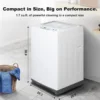 1.7 Cu.Ft. Portable Washing Machine Fully Automatic Compact Washer and Spinner Combo, 6 Wash Program, Transparent Lid, White 3