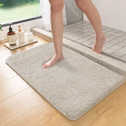 Plush Absorbent Non - Slip Bathroom Mat - 600MMx900MM (Apricot)