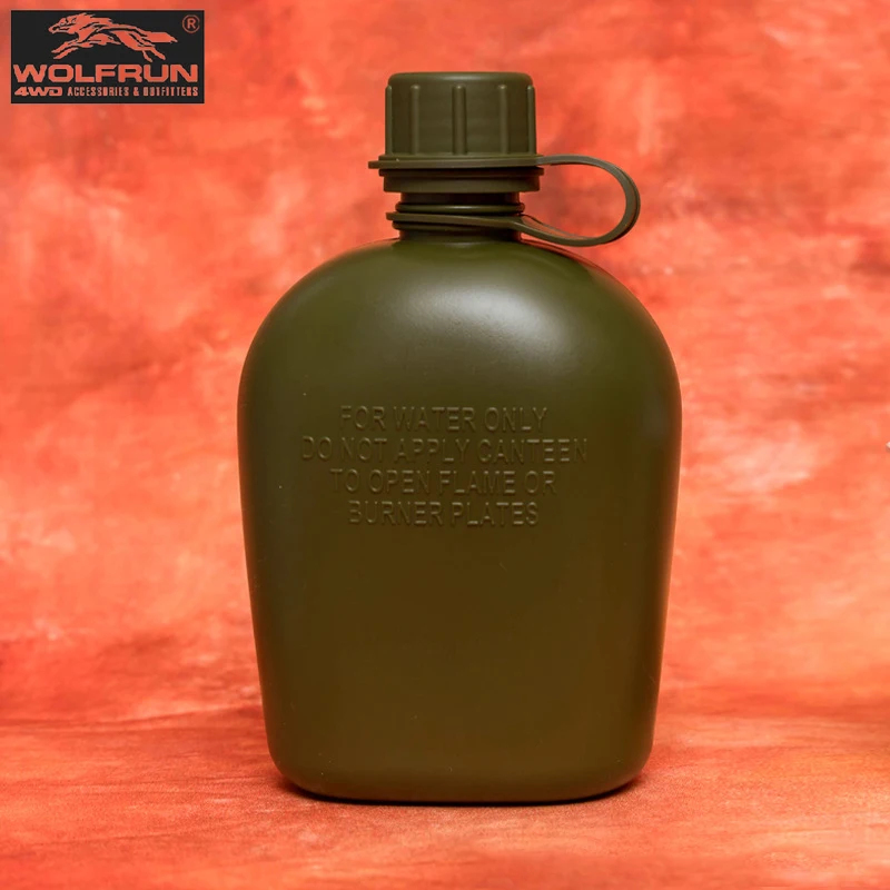1L Kettle Outdoor Military Canteen Bottle Backpacking Survival Water Kettle Camping Hiking Bottle