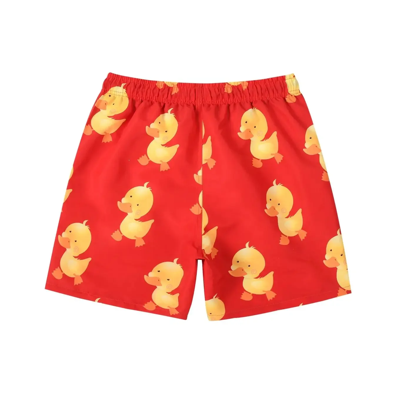 2024 Small Yellow Duck Pattern Printing Men's Shorts New Men's Swimming Shorts Mesh Lining Swimming Shorts