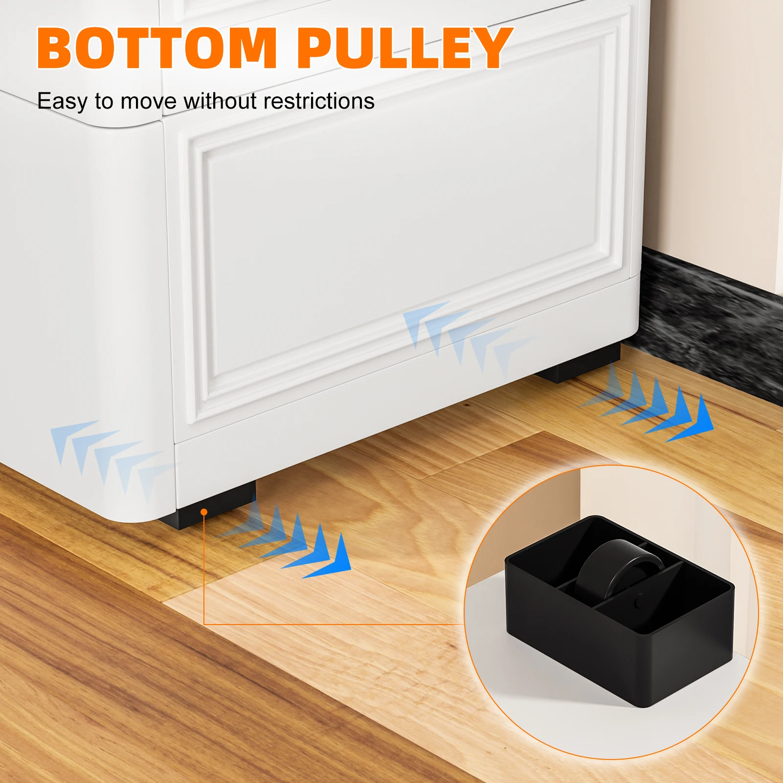 5 Layers Multifunction Living Room Cabinet Storage Box With 6 Drawers Locker Large Capacity Storage Box Home Furniture Pulley 6