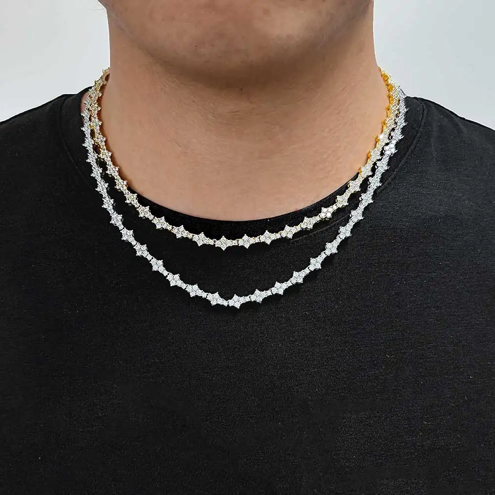 New Arrive 6.5mm Tennis Chain Brass with Bling Zircon Flower