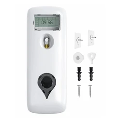 Smart LCD Programmable Air Freshener Dispenser - Automatic Fragrance Spray Odor Eliminator (White)