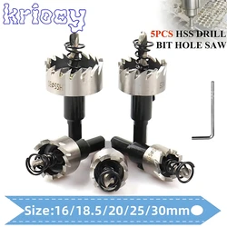 1/5PCS 16-30mm HSS Drill Bit Diamond Core Bit High Quality Metal Core Drill Practical Hole Saw Cutter Durable Drilling Tools